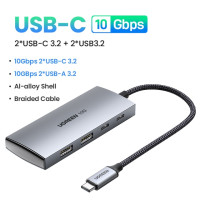 USB-разветвитель UGREEN, 10 Гбит/с, Type-C, 3,2 Gen2