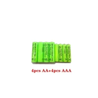 Перезаряжаемая батарея AA 1,2 в 1000mAh-AAA 1,2 в 2000 мАч Ni-MH, подходит для игрушек, фонариков, часов, MP3-плееров с дистанционным управлением