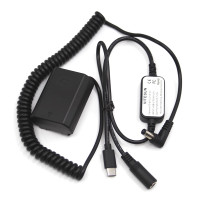 Кабель преобразователя женской головки PD типа C NP-FZ100 Манекен муфта батареи мужская головка для Sony A6600 A9M2 A1 A9 A7C A7 III A7RM3 A7RM4