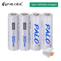 PALO 2-16 шт 14500 900mAh 3,7 V литий-ионная аккумуляторная батарея AA литиевая батарея для светодиодных фонарей фонарь для мыши