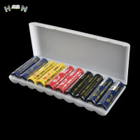 1 шт., прозрачная пластиковая коробка для хранения батарей, 10 ячеек