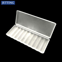 1 шт., прозрачный белый пластиковый контейнер для хранения батарей, 10 ячеек