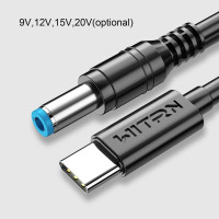 Кабель питания USB Type-C PD на 9 В, 12 В, 15 В, 20 в, X мм для беспроводного маршрутизатора, ноутбука, светодиодной ленты, динамика, камеры видеонаблюдения