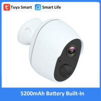 3MP Tuya Smart Life 5200/9000 мАч перезаряжаемая батарея солнечная наружная WIFI 1080P камера видеонаблюдения с сиреной Alexa Google