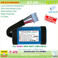 18650-2S ST-06 7,4 V 2600mAh литий-ионная батарея для Bluetooth колонки Sony SRS-XB31,SRS-XB32 SRSXB31,SRSXB32 Z218 Z217