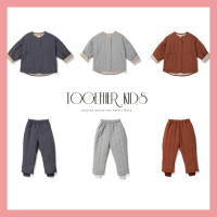 2021秋冬新款ins风KS儿童棉衣棉裤套装男女童棉服中小童棉衣现货