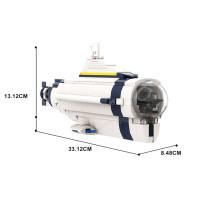 Конструктор MOC Subnautica, бесшовный автомобиль, подводная лодка, кирпичи для глубоководного трека, набор строительных блоков, развивающие игрушки, украшение для подарка