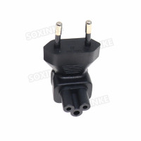 Вилки для преобразования питания из ЕС в IEC320 C5, Европейский 2-контактный штекер в IEC 320 C5, прямоугольный адаптер питания