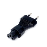 Вилки для преобразования питания из ЕС в IEC320 C5, Европейский 2-контактный штекер в IEC 320 C5, прямоугольный адаптер питания