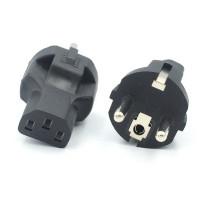 Адаптер питания из ЕС в IEC320 C13, штекер ЕС в IEC320 C13 Женский штекер переменного тока, штекер ЕС (4,8 мм) 2 штыря в PDU/UPS переменный штекер, 10 А 250 В