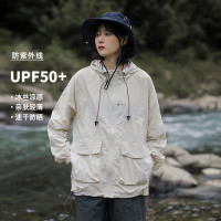 漫渡美式衝鋒衣外套女夏日系cityboy工裝夾克潮牌多口袋防曬衣女