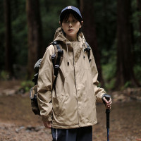 漫渡日系工裝連帽外套戶外登山服衝鋒衣男女防風防水棉服機能夾克