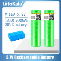 Литиевая аккумуляторная батарея LiitoKala, 3,6 В, 18650 в, 2600 мАч, US18650VTC5A 30A, разряд для фонарика, игрушек + коробка 18650