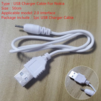 2 мм USB-кабель для зарядного устройства с маленьким штырьком, USB-кабель для зарядного устройства, USB-кабель для Nokia CA-100C, маленький штырь для телефона, 50 см