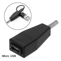 Переходник для зарядки ноутбука с разъемом Micro USB «мама» на штекер 3,5x1,35 мм постоянного тока для разъема Micro USB