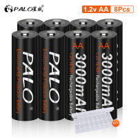 PALO 1,2 V AA перезаряжаемая батарея 3000mAh Ni-MH AA Аккумуляторная батарея для фонарика батареи AA