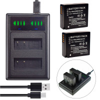 Аккумулятор и зарядное устройство для Leica BP-DC15-E Leica BP-DC15-TK (тип 109) D-Lux 7, 2 шт.