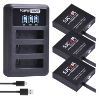 Оригинальный литий-ионный аккумулятор SJ8 1200 мАч + двойное зарядное устройство для SJCAM SJ8 Pro / SJ8 Plus / SJ8 Air Аксессуары для экшн-камеры