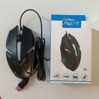 Мышь Проводная игровая, 1600 DPI, 3 кнопки, USB, кабель 1,2 м