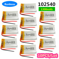 10 шт., 3,7 в, 1300 мАч, 102540 Втч, перезаряжаемый полимерный литий-полимерный аккумулятор для GPS, Bluetooth-динамика, освещение DVC