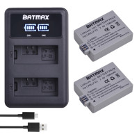 Аккумулятор для фотоаппарата Batmax 1500 мАч LP-E5 LPE5 + двойное зарядное устройство со светодиодной подсветкой USB для Canon EOS Rebel XS, Rebel T1i, Rebel XSi,1000D,500D,450D