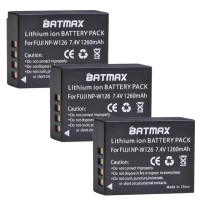 Аккумулятор Batmax 1260 мА · ч NP-W126 NP-W126S + новое светодиодный двойное зарядное устройство USB для Fujifilm X-T20 XPro1 HS30EXR X-H1 XH1