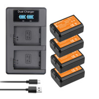 Аккумулятор 2000 мАч NP-FW50 NP FW50 + двойное зарядное устройство USB со светодиодной подсветкой для Sony ZV-E10, a7, a7R, a7RII, a7II, a7SII, a7S, a7RII, a6300, a6400