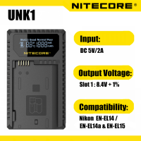 Зарядное устройство Nitecore UNK1 для камеры, USB двойной слот для батареи Nikon, EN-EL14 D750 D810 D610 DF D7100 D7000 D5100 D600