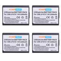Аккумулятор PowerTrust LP-E10 LP E10 LPE10 + двойное зарядное устройство USB со светодиодной подсветкой и портом Type-C для Canon EOS 1100D 1200D Kiss X50 X70 Rebel T3 T5