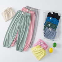 阔腿裤灯笼裤女生垂坠感女亲子装女男春夏薄抖抖裤螺纹长裤防蚊裤