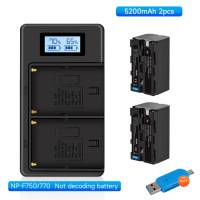 1-4 шт. 5200 мАч NP F750 NP F770 NP-F750 аккумулятор + зарядное устройство USB с ЖК-дисплеем для Sony NP F970 F960 F550 F570 QM91D CCD-RV100 TRU47E