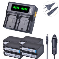 DuraPro 7200 мАч NP-F970 NP-F960 NP F960 F970 камера батарея + LED двойное быстрое зарядное устройство для Sony F930 F950 F770 F570 F970 CCD-RV100