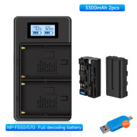 PALO NP-F550 NP-F330 NP F550 NP F330 камера батарея + ЖК-дисплей двойной USB зарядное устройство для Sony NP-F550 NP-750 NP-960 YONGNUO камера огни