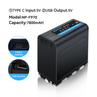 7800 мАч NP-F970 NPF970 камера батарея USB зарядка выход для Sony DCR DSR видеокамеры панели видео мониторы F550