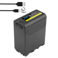 Новинка, улучшенная версия аккумулятора на 12000 мА · ч Φ F960 F970 со светодиодным индикатором питания для Sony F960 F550 F570 F750 F770 MC1500C 190P