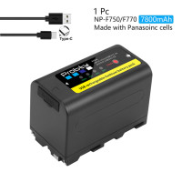 Аккумулятор для Sony NP F970 F960 F550 F570 QM91D NP-F780 TRU47E, 7800 мАч