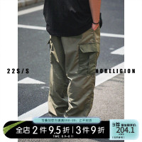 NORELIGION日系春夏寬鬆直筒大兜工裝褲CityBoy束腳休閒褲無信仰