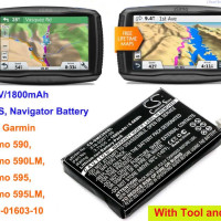 CS 1800mAh GPS, аккумулятор для навигатора для Garmin Zumo 590, Zumo 590LM, Zumo 595, Zumo 595LM, 010-01603-10