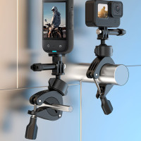 Зажимное крепление для камеры с винтом 1/4 дюйма, широкое трубчатое крепление с шаровой головкой на 360 градусов, удлинитель для лодки, автомобиля, дерева, для GoPro DJI Action 4