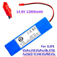 100% новый 14,8 V 12800mah 18650 литиевый аккумулятор для ILIFE V3s Pro, V50,V55, V5s Pro, V8s, X750 Аккумулятор для робота-пылесоса аккумулятор ..