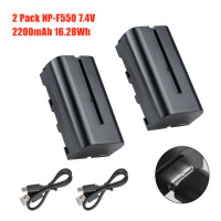VILTROX, 2 шт., Sony NP-F970 NP-F750 NP-F550, литий-ионная батарея, 2200 мАч, 5 В, 2 А, зарядное устройство USB для светодиодного монитора фотокамеры, 4400 мАч, 6600 мАч