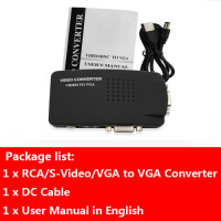 Композитный видеоконвертер AV RCA CVBS в VGA AV2VGA, преобразователь видео для ПК, HDTV