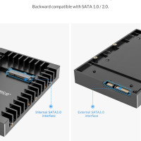 Переходник ORICO для жесткого диска 2,5-3,5, поддержка SATA 3,0-USB 3,0, 6 Гбит/с, 7/9,5/12,5 мм, 2,5 дюйма, SATA hdd и SSD (1125SS)