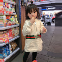 【现货】G家高定2023春季新款红绿杠条连帽纯棉儿童亲子卫衣