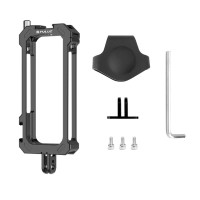 PULUZ для Insta360 X3 металлическая защитная рамка для установки корпуса с расширенным основанием для холодного башмака и адаптером для штатива для крышки Insta360 X3