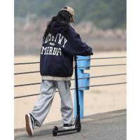 JDL MODE 2023春季雙面穿CityBoy日系復古連帽夾克女bf工裝外套