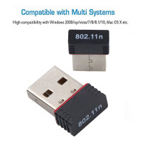 Мини Wi-Fi адаптер 150 м USB Wi-Fi антенна Drahtlose компьютер тестер Karte 802.11n/g/b LAN + антенна Wi-Fi адаптер