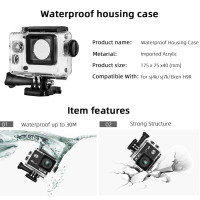 Водонепроницаемый чехол для SJ4000/WiFi/SJ9000/6000/F60/F68/W8/W9 H9 EKEN H9/H9R C30/C30R