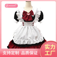 万圣节吸血鬼小恶魔女仆 Lolita哥特风黑红女仆cos动漫角色扮演服