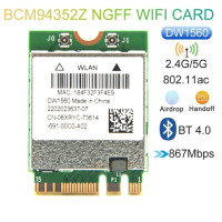 BCM94352Z DW1560 M.2 Wi-Fi адаптер, беспроводная карта 1200 Мбит/с 802.11Ac 2,4 ГГц/телефон Bluetooth 4,0 NGFF карта для Mac OS